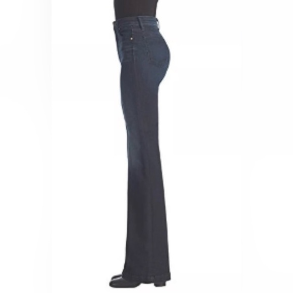 J Brand Maria High Rise Flare Jeans In Embrace Dark Wash Stretch Hemmed Size 27 - Picture 3 of 12